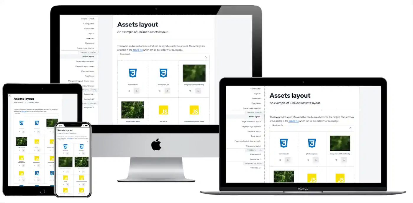 LibDoc page assets layout