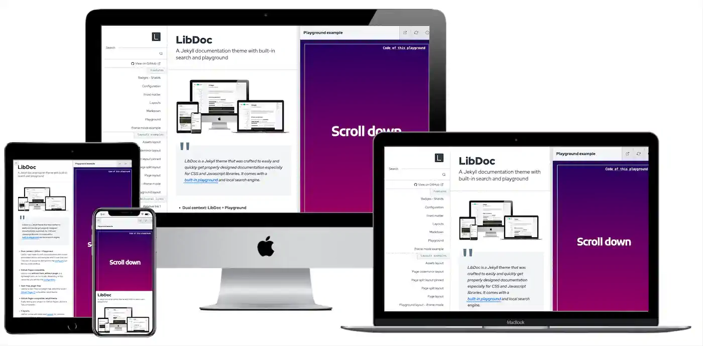 LibDoc page split layout